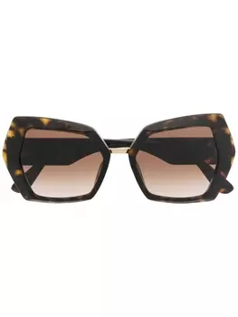 Dolce & Gabbana Eyewear солнцезащитные очки в оправе черепаховой расцветки, коричневый