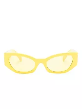 Dolce & Gabbana Eyewear солнцезащитные очки в оправе 'кошачий глаз' с логотипом, желтый