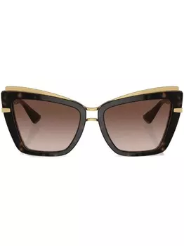 Dolce & Gabbana Eyewear солнцезащитные очки в оправе 'кошачий глаз', золотистый