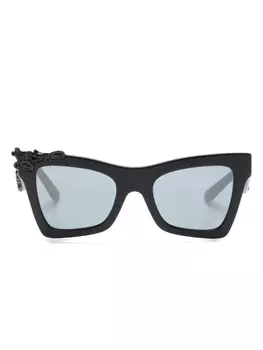 Dolce & Gabbana Eyewear солнцезащитные очки в оправе 'бабочка', черный