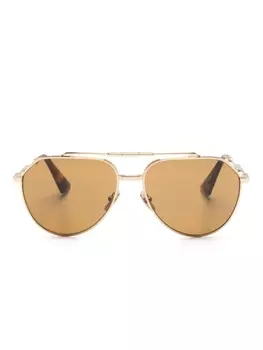 Dolce & Gabbana Eyewear солнцезащитные очки в оправе пилота, золотистый