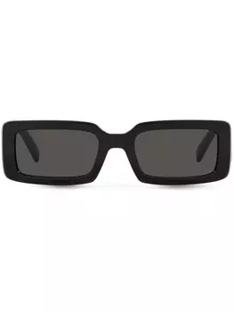 Dolce & Gabbana Eyewear солнцезащитные очки в прямоугольной оправе с логотипом, черный