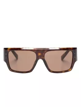 Dolce & Gabbana Eyewear солнцезащитные очки в прямоугольной оправе, коричневый