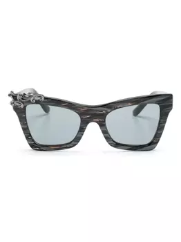 Dolce & Gabbana Eyewear солнцезащитные очки в прямоугольной оправе, серебряный