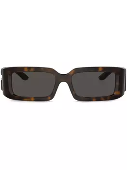 Dolce & Gabbana Eyewear солнцезащитные очки в прямоугольной оправе, коричневый