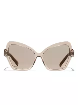 Dolce & Gabbana Eyewear Заостренные солнцезащитные очки, нейтральный