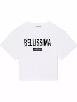 Dolce & Gabbana футболка Bellissima с логотипом, белый
