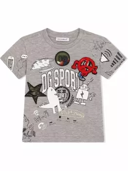 Dolce & Gabbana футболка DG Sport, серый