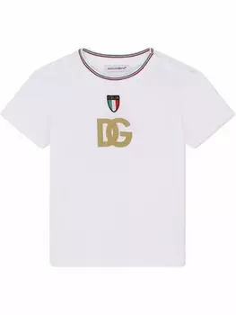 Dolce & Gabbana футболка Italia с логотипом, белый