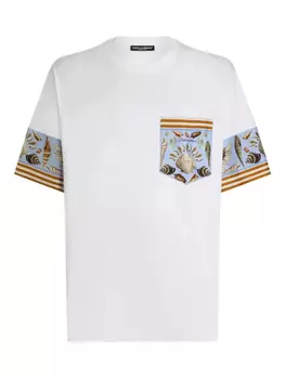 Dolce & Gabbana футболка из смесового шелка, белый