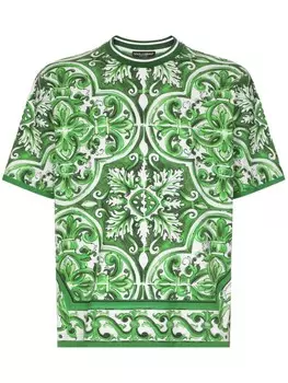 Dolce & Gabbana футболка Majolica, зеленый