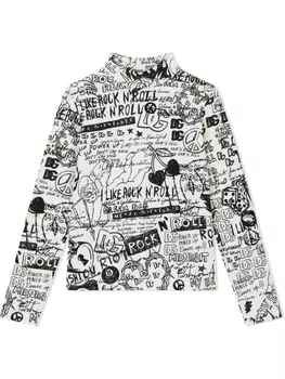Dolce & Gabbana футболка Rock n' Roll с принтом, белый