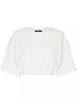 Dolce & Gabbana футболка с эластичным поясом, белый