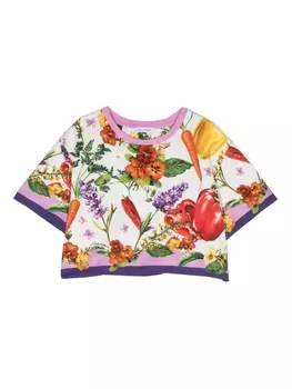 Dolce & Gabbana футболка с цветочным принтом, белый