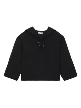 Dolce & Gabbana футболка с длинными рукавами и шнуровкой, синий