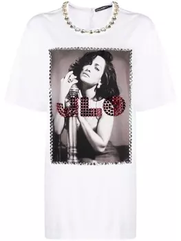 Dolce & Gabbana футболка с фотопринтом J.Lo, белый