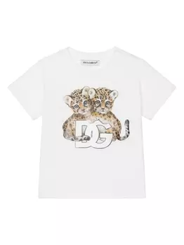 Dolce & Gabbana футболка с графичным принтом, белый