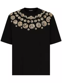 Dolce & Gabbana футболка с графичным принтом, черный