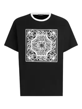 Dolce & Gabbana футболка с графичным принтом, черный