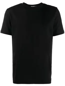 Dolce & Gabbana футболка с круглым вырезом и логотипом, черный