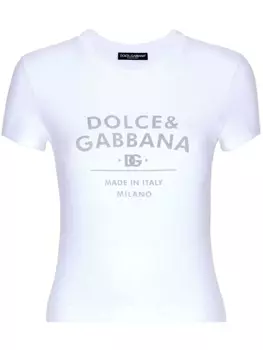 Dolce & Gabbana футболка с логотипом, белый