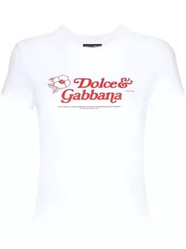 Dolce & Gabbana футболка с логотипом, белый