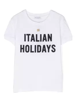 Dolce & Gabbana футболка с логотипом, белый