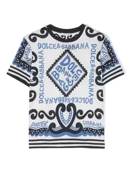 Dolce & Gabbana футболка с логотипом, белый