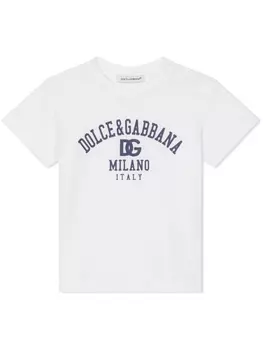 Dolce & Gabbana футболка с логотипом, белый