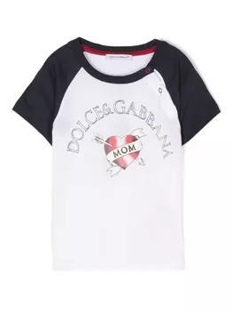 Футболка детская Dolce & Gabbana с логотипом, белый