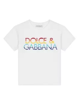 Dolce & Gabbana футболка с логотипом, белый