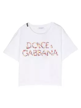 Dolce & Gabbana футболка с логотипом, белый