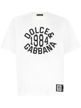 Dolce & Gabbana футболка с логотипом, белый