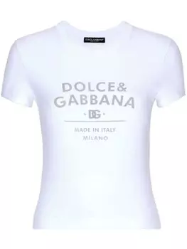 Dolce & Gabbana футболка с логотипом, белый