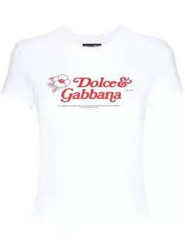 Dolce & Gabbana футболка с логотипом, белый