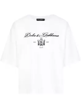 Dolce & Gabbana футболка с логотипом, белый