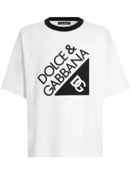 Dolce & Gabbana футболка с логотипом, белый