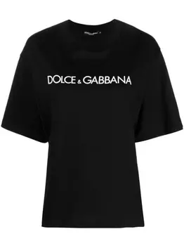 Dolce & Gabbana футболка с логотипом, черный