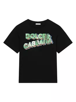 Dolce & Gabbana футболка с логотипом, черный