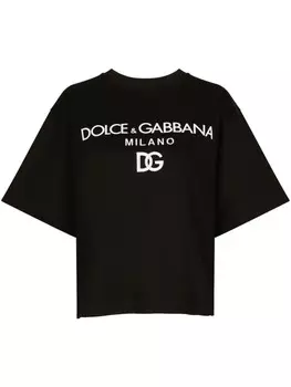 Dolce & Gabbana футболка с логотипом, черный