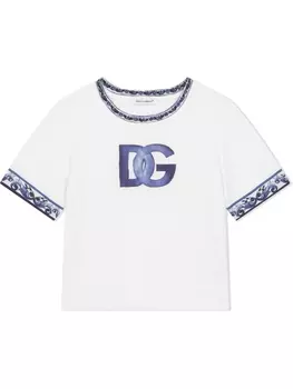 Dolce & Gabbana футболка с логотипом DG, белый