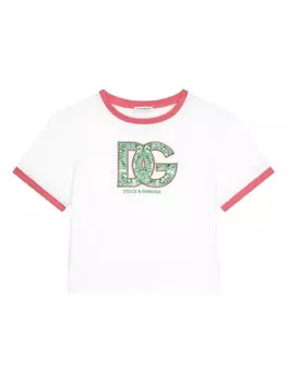 Dolce & Gabbana футболка с логотипом DG, белый