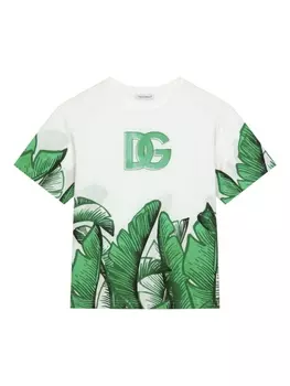 Dolce & Gabbana футболка с логотипом DG, белый