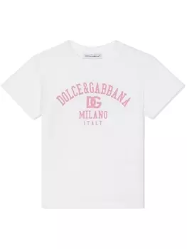 Dolce & Gabbana футболка с логотипом DG, белый
