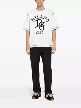 Dolce & Gabbana футболка с логотипом DG, белый