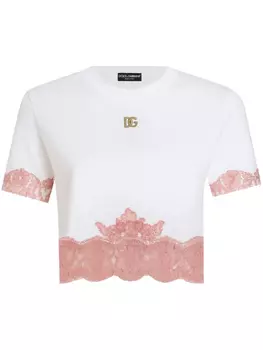 Dolce & Gabbana футболка с логотипом DG, белый