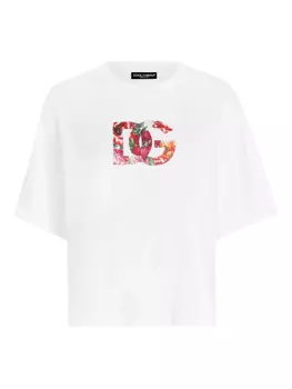 Dolce & Gabbana футболка с логотипом DG, белый