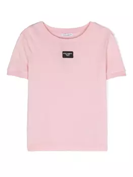 Dolce & Gabbana футболка с логотипом, розовый