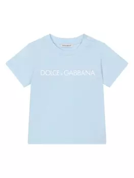 Dolce & Gabbana футболка с логотипом, синий