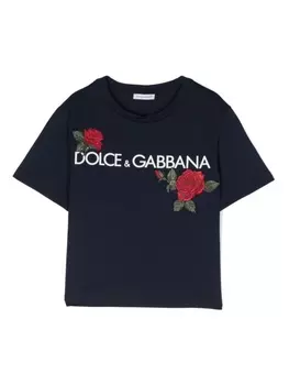 Dolce & Gabbana футболка с логотипом, синий